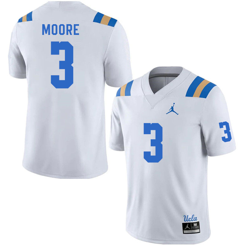 Men #3 Dante Moore UCLA Bruins College Football Jerseys Stitched Sale-White